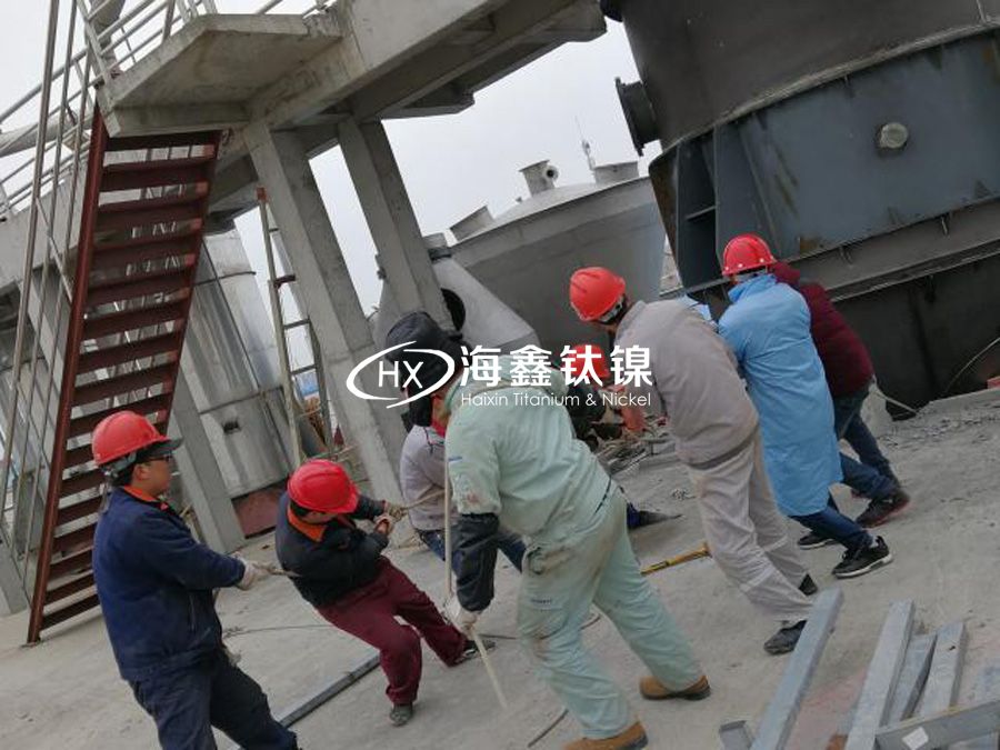 制鹽蒸發(fā)器現(xiàn)場安裝